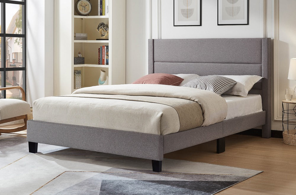 Bliss Grey Double Size Bed – Modern Luxury | Sleepcomfy Sleep comfy