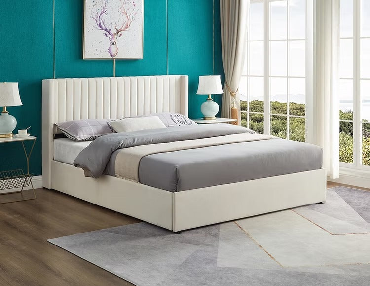 Drawer Bed Cream VE – Double Size Bed with Storage | Sleepcomfy Sleep comfy