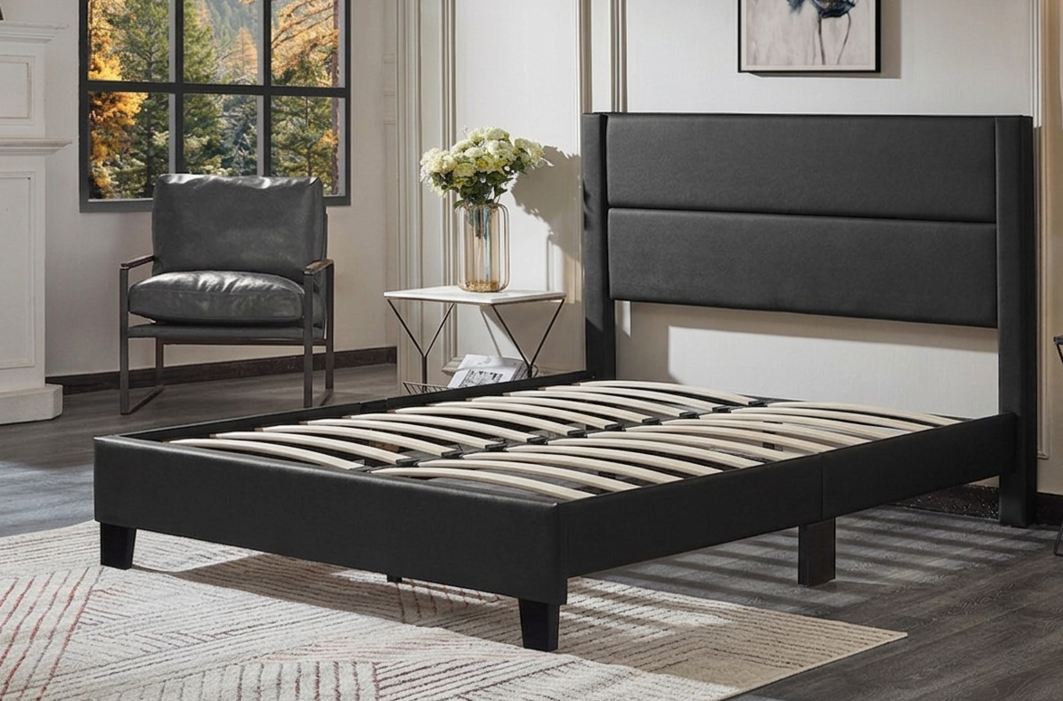 black bed frame