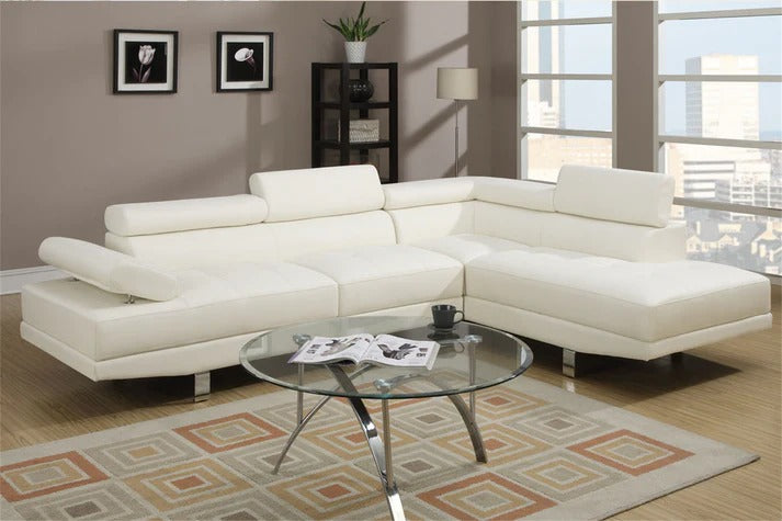 Leather Corner chaise Sofa