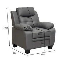 Grey Bonded leather 3+2+1 Seater sofas set for living room