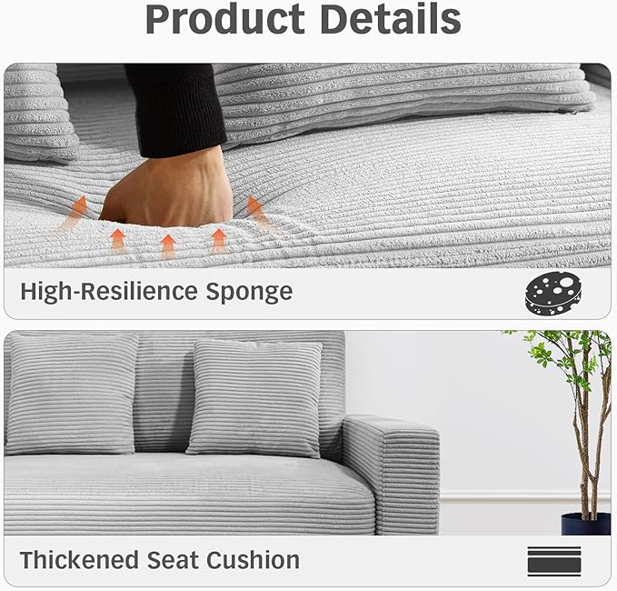 Sectional Sofa with Console Cup Holders &amp; Ottomans Sleep comfy