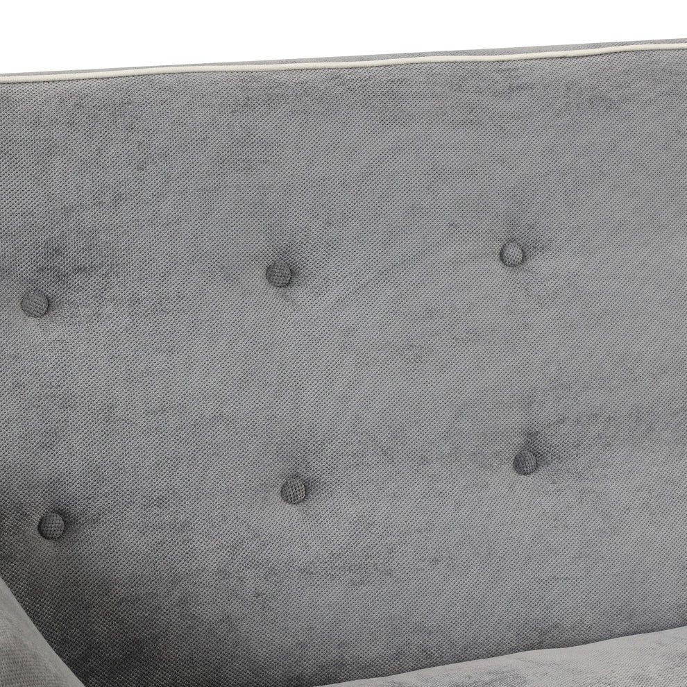 Grey Convertible Sofa Bed with Pull-Out Sleeper