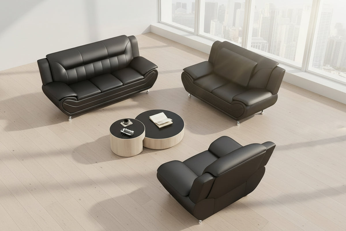Flix 3pc Sofa Set - Living Room Furniture