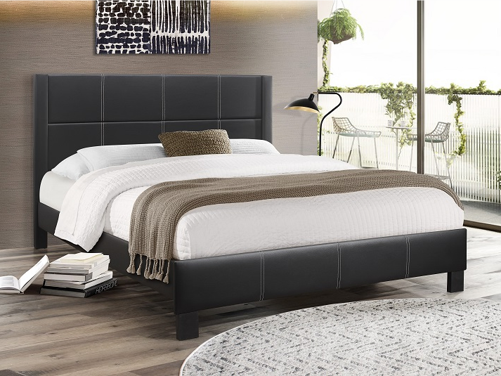 Bliss-Black Bed With Mattress 8"